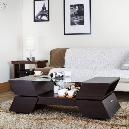 Butterfly Modern Style Coffee Table - The appearance design alike the butterfly spreads wings, flying lightly.